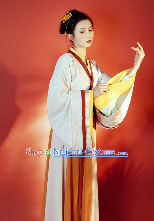 China Ancient Imperial Concubine Hanfu Dress Garment Traditional Jin Dynasty Court Princess Historical Costumes