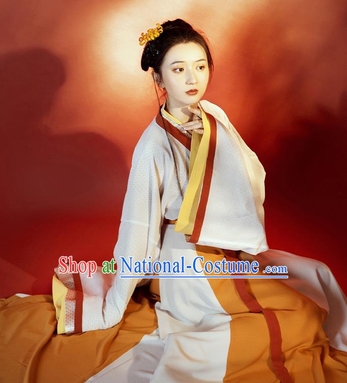 China Ancient Imperial Concubine Hanfu Dress Garment Traditional Jin Dynasty Court Princess Historical Costumes