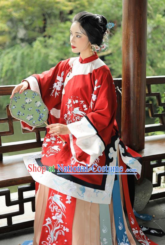 China Ancient Qing Dynasty Noble Woman Embroidered Historical Costumes and Hair Accessories