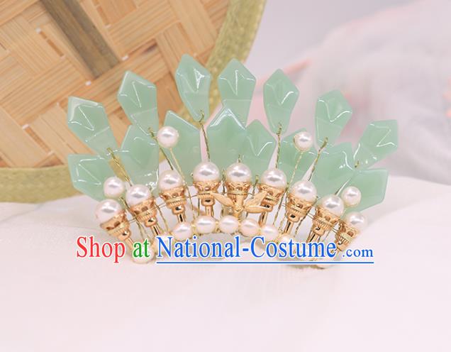 China Ancient Princess Hair Crown Traditional Song Dynasty Palace Lady Pearls Hairpin