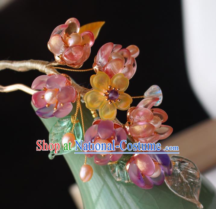 China Ancient Palace Princess Hairpin Traditional Song Dynasty Young Lady Plum Blossom Hair Stick