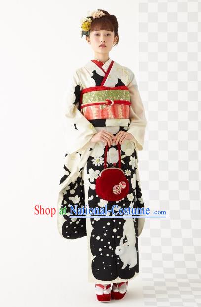 Japanese Traditional Summer Festival Yukata Dress Asian Japan Wedding Bride Furisode Kimono Costume