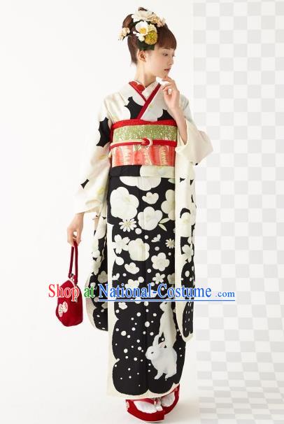 Japanese Traditional Summer Festival Yukata Dress Asian Japan Wedding Bride Furisode Kimono Costume