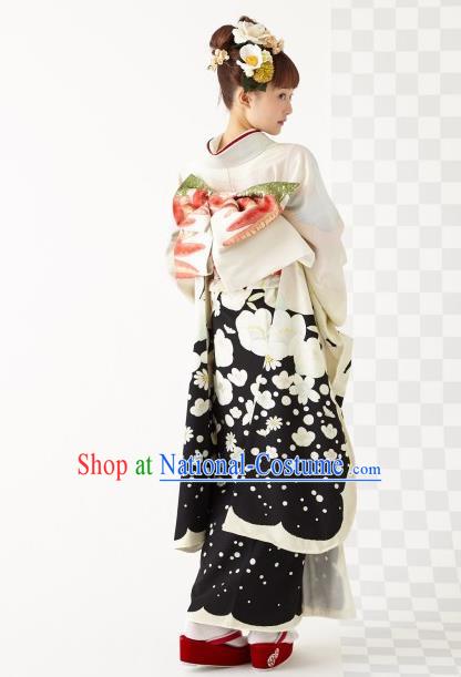 Japanese Traditional Summer Festival Yukata Dress Asian Japan Wedding Bride Furisode Kimono Costume