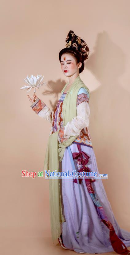 China Ancient Palace Princess Hanfu Dress Traditional Tang Dynasty Royal Infanta Historical Clothing Complete Set