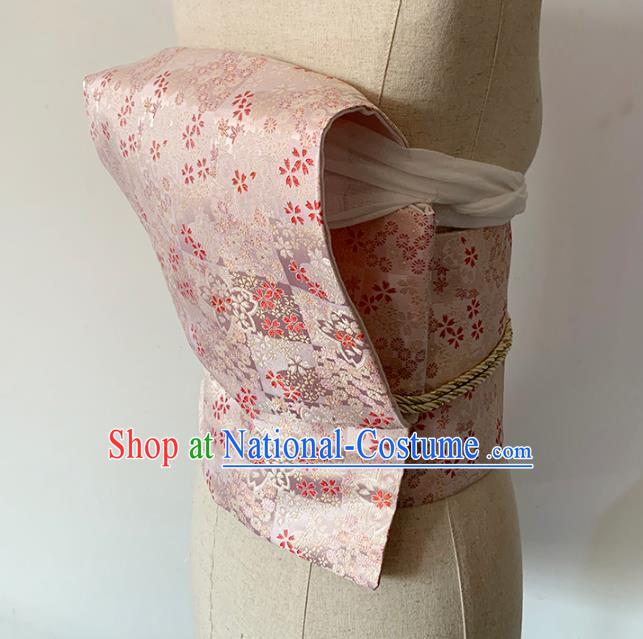 Japanese Kimono Accessories Pink Brocade Belt Japan Traditional Yukata Waistband