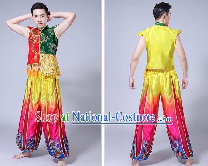 China Folk Dance Clothing Drum Dance Costume Yangko Dance Group Dance Uniforms