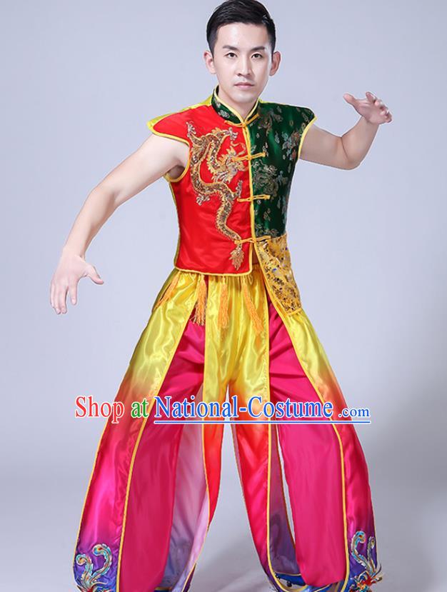 China Folk Dance Clothing Drum Dance Costume Yangko Dance Group Dance Uniforms