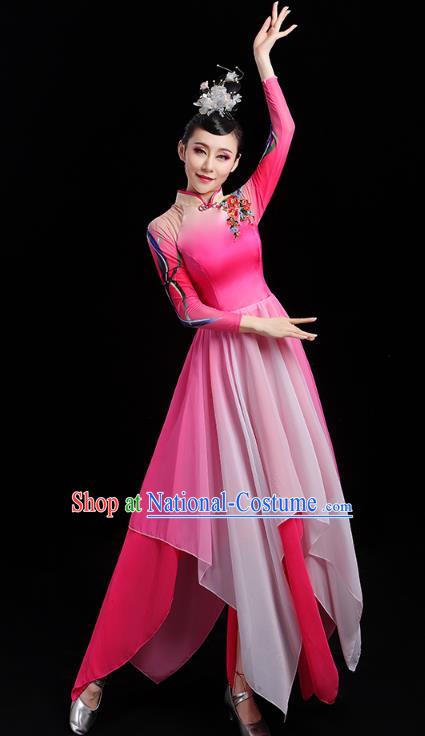 China Spring Festival Gala Opening Dance Costume Modern Dance Clothing Stage Performance Rosy Dress