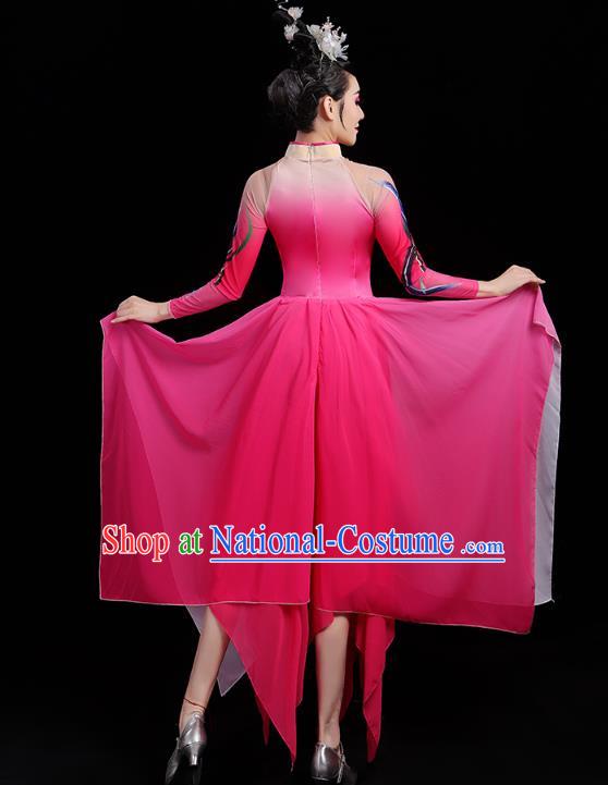 China Spring Festival Gala Opening Dance Costume Modern Dance Clothing Stage Performance Rosy Dress