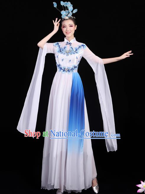 China Chorus Performance White Dress Spring Festival Gala Opening Dance Costume Modern Dance Clothing