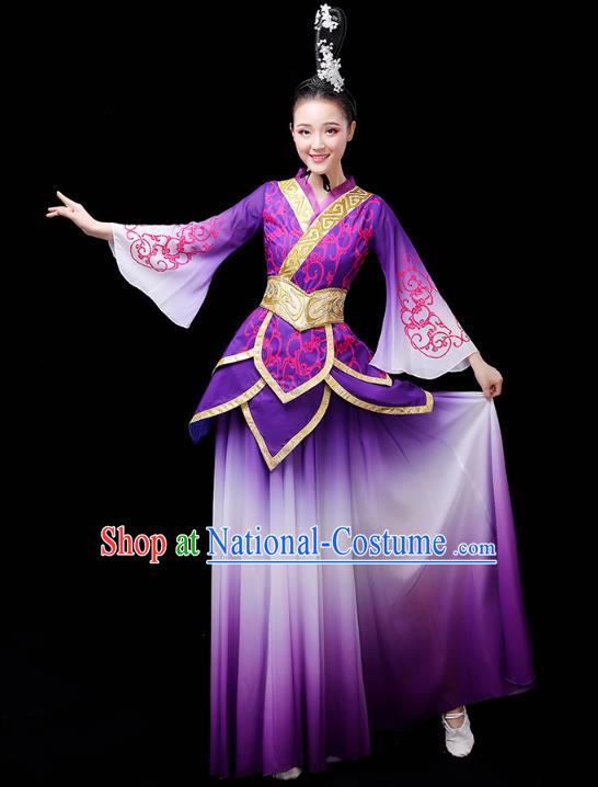 Chinese Traditional Court Dance Performance Clothing Classical Dance Costume Umbrella Dance Purple Dress