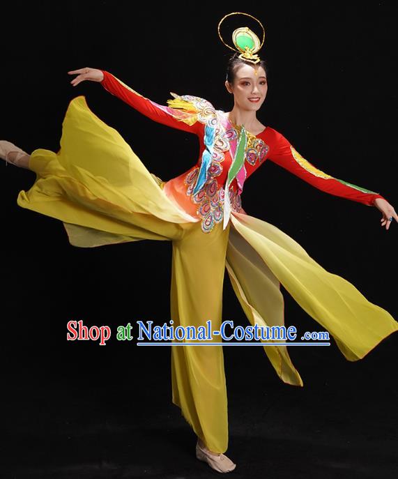 China Yangko Dance Red Uniforms Drum Dance Clothing Folk Dance Costume