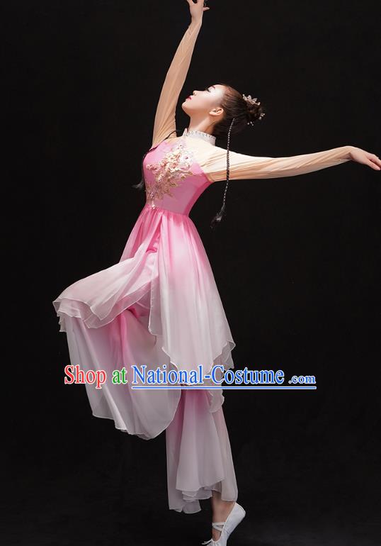 Chinese Classical Dance Performance Clothing Traditional Palace Fan Dance Dress Jiangnan Umbrella Dance Pink Outfits