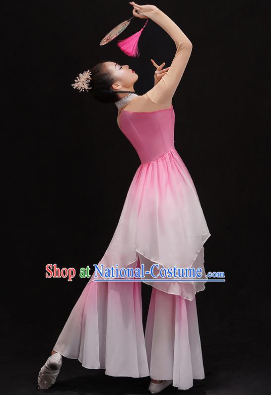 Chinese Classical Dance Performance Clothing Traditional Palace Fan Dance Dress Jiangnan Umbrella Dance Pink Outfits