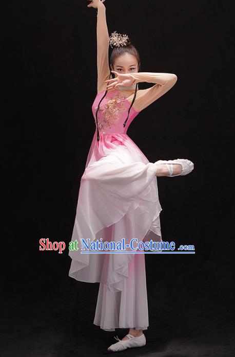 Chinese Classical Dance Performance Clothing Traditional Palace Fan Dance Dress Jiangnan Umbrella Dance Pink Outfits