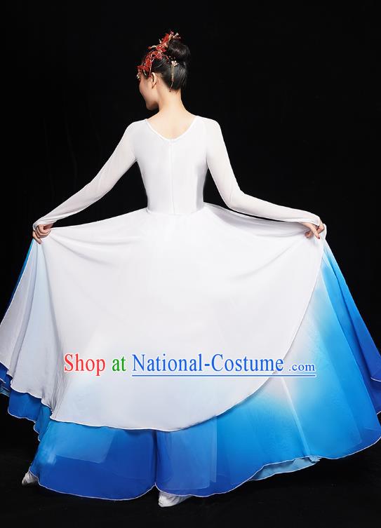 Chinese Jasmine Dance Dress Traditional Umbrella Dance Costumes Classical Dance Clothing