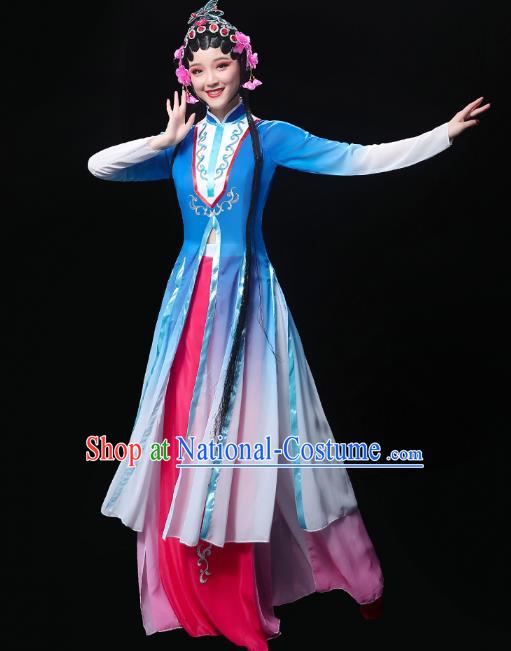 Chinese Classical Dance Clothing Beauty Dance Blue Dress Traditional Peking Opera Performance Costumes