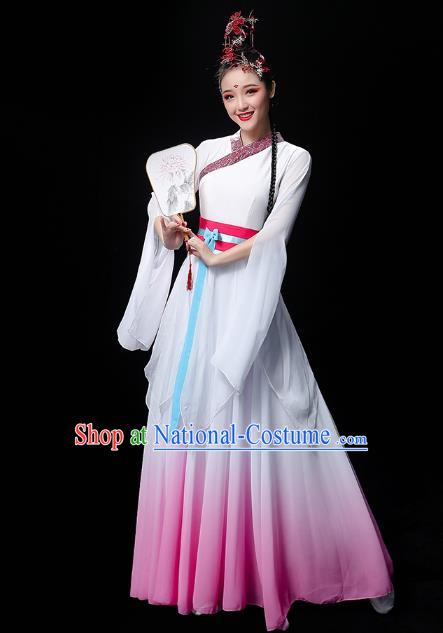 Chinese Umbrella Dance Performance Dress Traditional Fan Dance Outfits Classical Dance Fairy Clothing