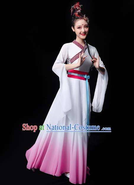 Chinese Umbrella Dance Performance Dress Traditional Fan Dance Outfits Classical Dance Fairy Clothing