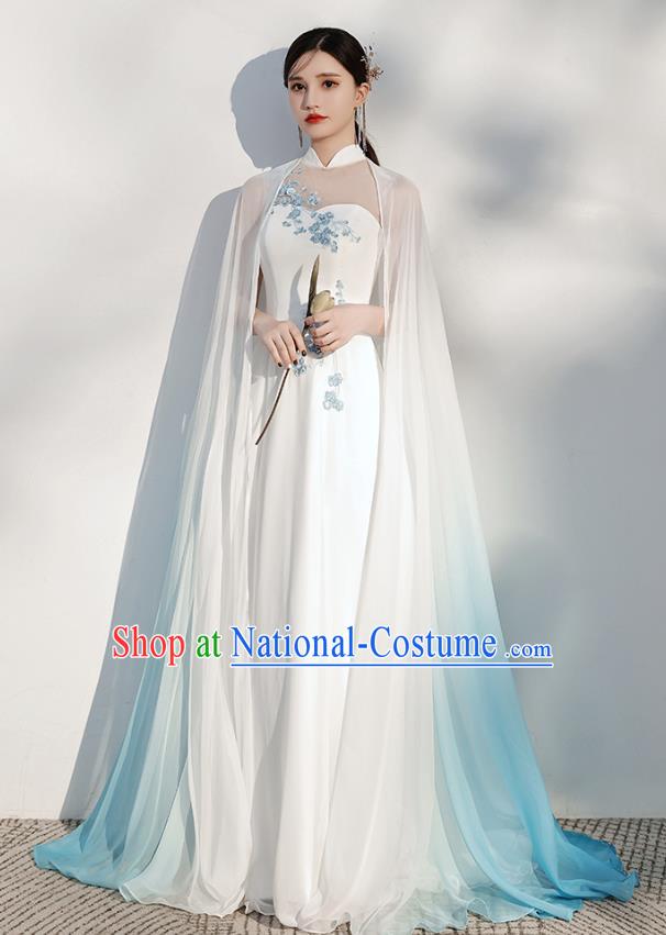 China Stage Show Full Dress Zither Performance Costume Annual Meeting Catwalks Clothing