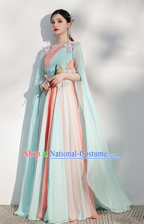 China Modern Dance Costume Annual Meeting Compere Clothing Chorus Performance Full Dress