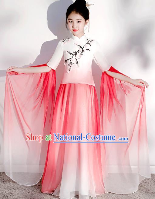 Top Grade Classical Dance Garment Girl Flowers Fairy Dress Children Day Performance Costume