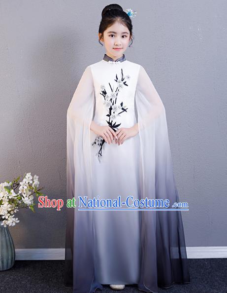 Top Grade Children Day Performance Costume Classical Dance Dress Girl Chorus Cheongsam