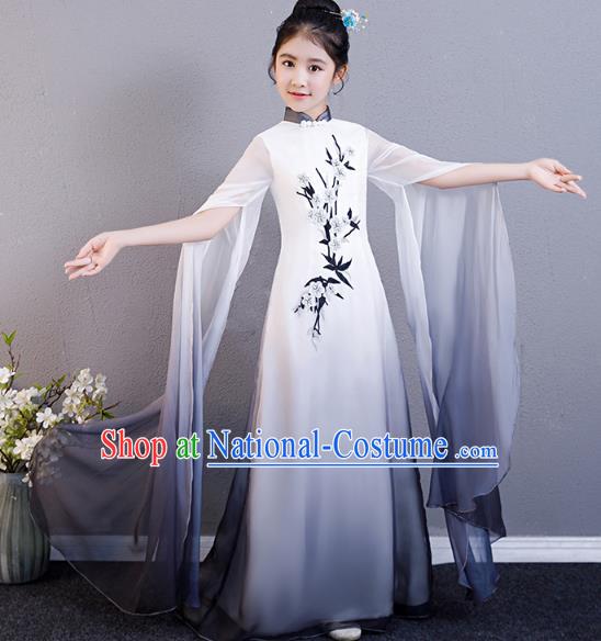 Top Grade Children Day Performance Costume Classical Dance Dress Girl Chorus Cheongsam