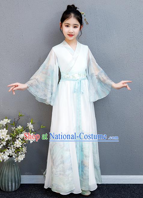 Top Grade Girl Chorus Cheongsam Children Day Costume Classical Dance Performance Dress