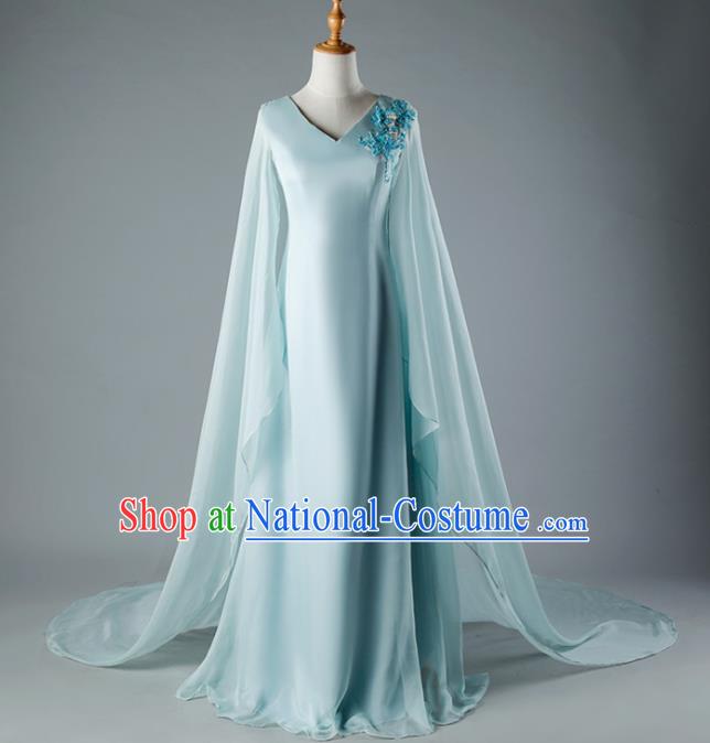 China Catwalks Performance Clothing Classical Dance Full Dress Woman Compere Costume