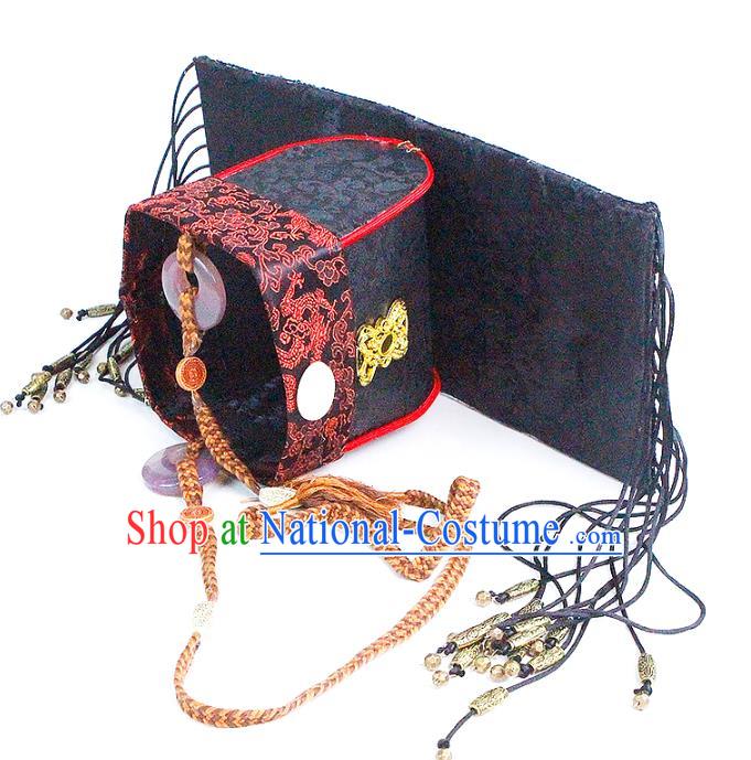 Chinese Ancient Emperor Tassel Hat Handmade Traditional Qin Dynasty Monarch Headwear