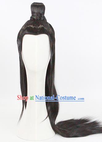 China Ancient Swordsman Wigs Headwear Traditional Song Dynasty Young Hero Wiggery