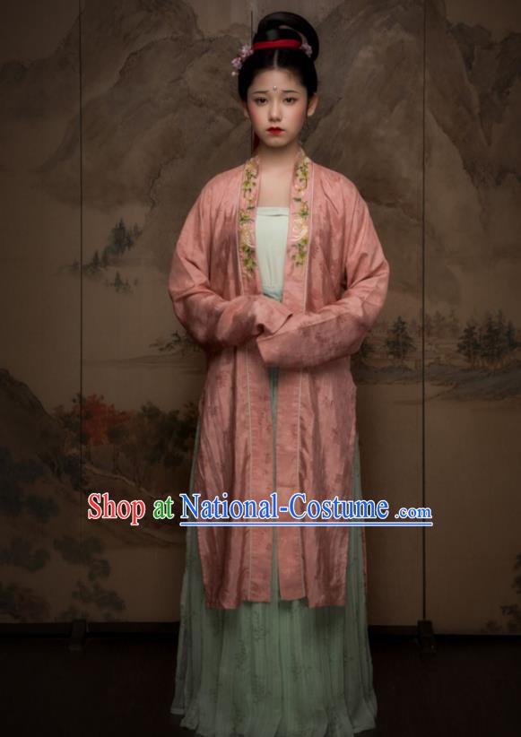 China Traditional Song Dynasty Court Princess Historical Dress Ancient Palace Lady Garment Clothing