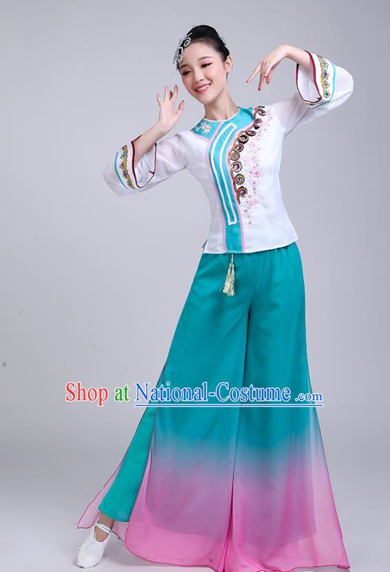 China Yangko Dance Outfits Folk Dance Clothing Fan Dance Group Dance Garment