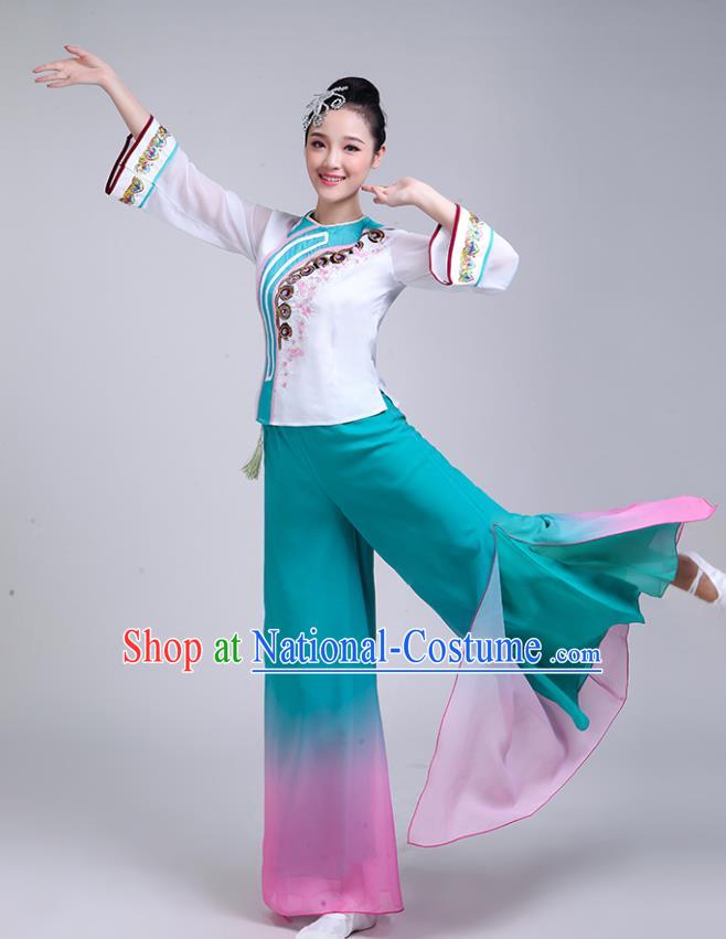 China Yangko Dance Outfits Folk Dance Clothing Fan Dance Group Dance Garment