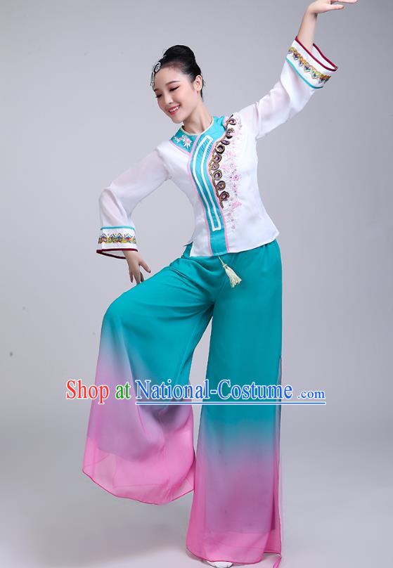 China Yangko Dance Outfits Folk Dance Clothing Fan Dance Group Dance Garment