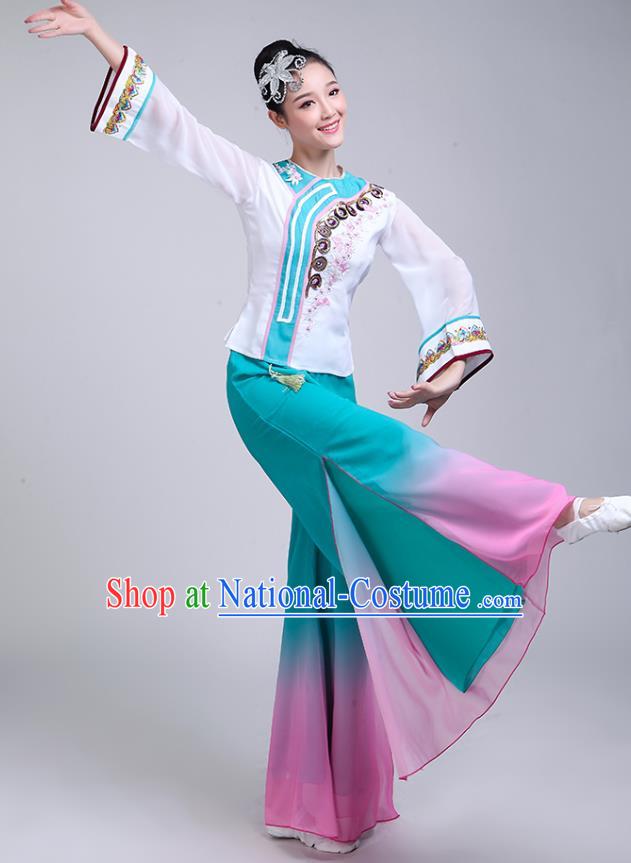 China Yangko Dance Outfits Folk Dance Clothing Fan Dance Group Dance Garment