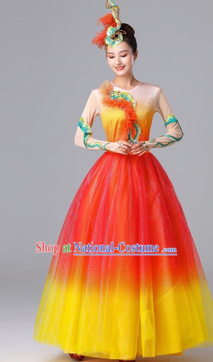 Top Modern Dance Garment Costume Stage Performance Clothing Opening Dance Dress