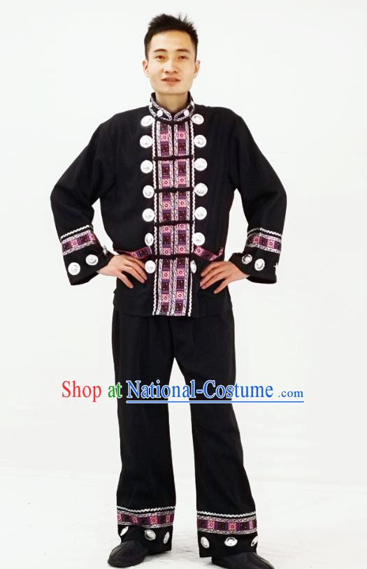 China Traditional Yunnan Ethnic Folk Dance Clothing Dong Nationality Festival Garment Costumes