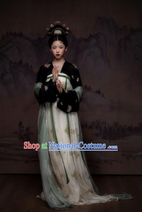 Traditional China Tang Dynasty Court Beauty Historical Clothing Ancient Royal Princess Hanfu Dress Garment