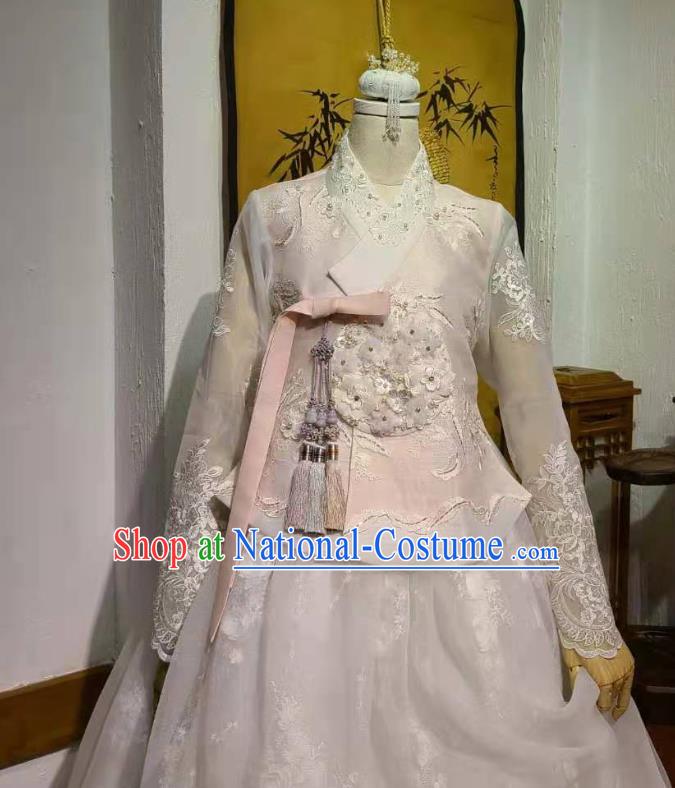 Korean Bride Embroidered Dress Garments Traditional Fashion Asian Korea Wedding Hanbok Clothing