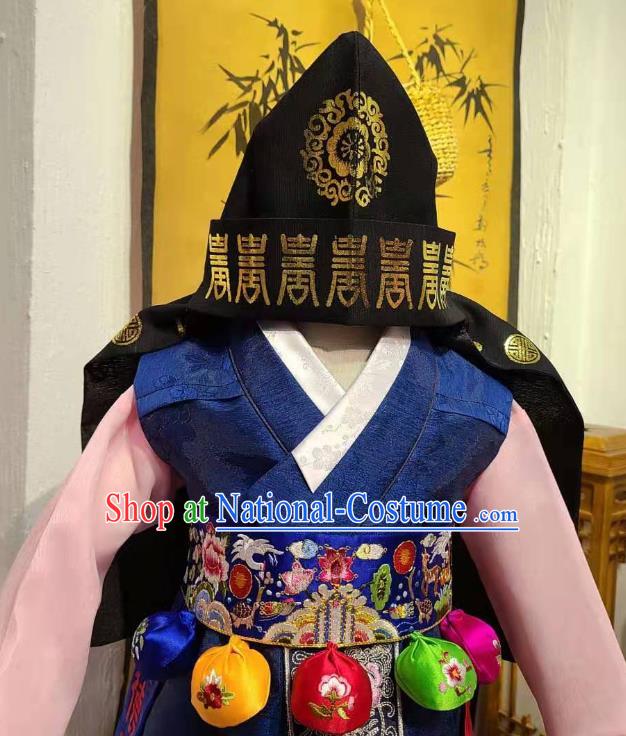 Korean Boy Prince Hanbok Clothing Korean Children Clothing Traditional Garment Costumes and Hat