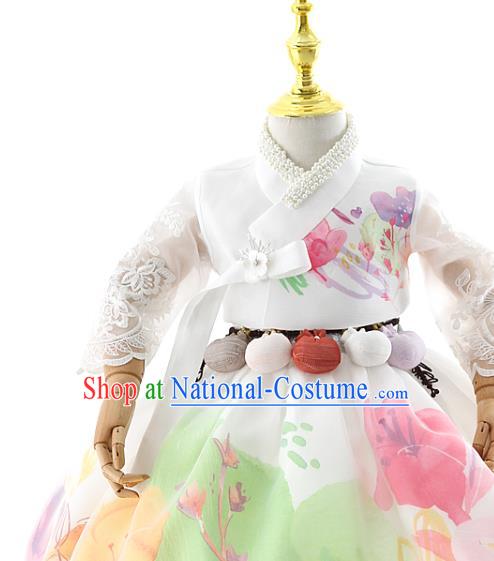 Korean Girls Hanbok Clothing Traditional Dance Garment Costumes Korean Children Performance Dress