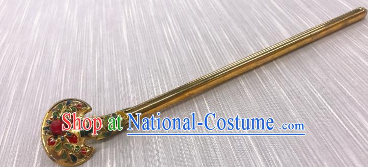 Korea Folk Dance Golden Hair Stick Korean Court Hanbok Hairpin Traditional Wedding Hair Accessories