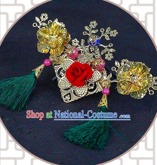 China Traditional Wedding Headwear Classical Bride Hairpins Hair Accessories