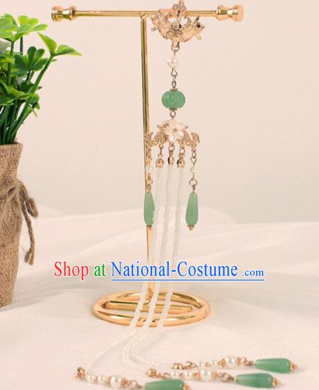 Chinese Traditional Hanfu Tassel Brooch Pendant Ancient Princess Breastpin Accessories