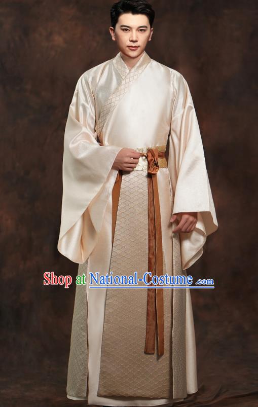 Chinese Ancient Prince Golden Clothing Traditional Song Dynasty Wedding Costumes