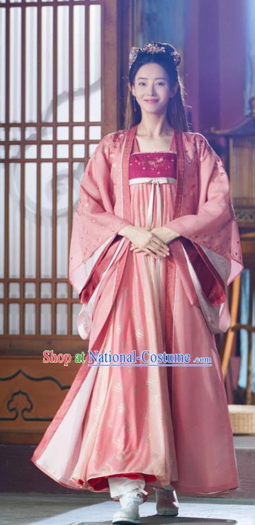 China Ancient Geisha Hanfu Dress Traditional Television Drama My Heroic Husband Courtesan Nie Yunzhu Clothing