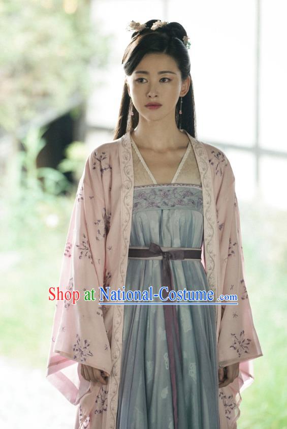 China Ancient Young Beauty Dress Costumes Television Drama My Heroic Husband Merchant Lady Lou Shuwan Clothing